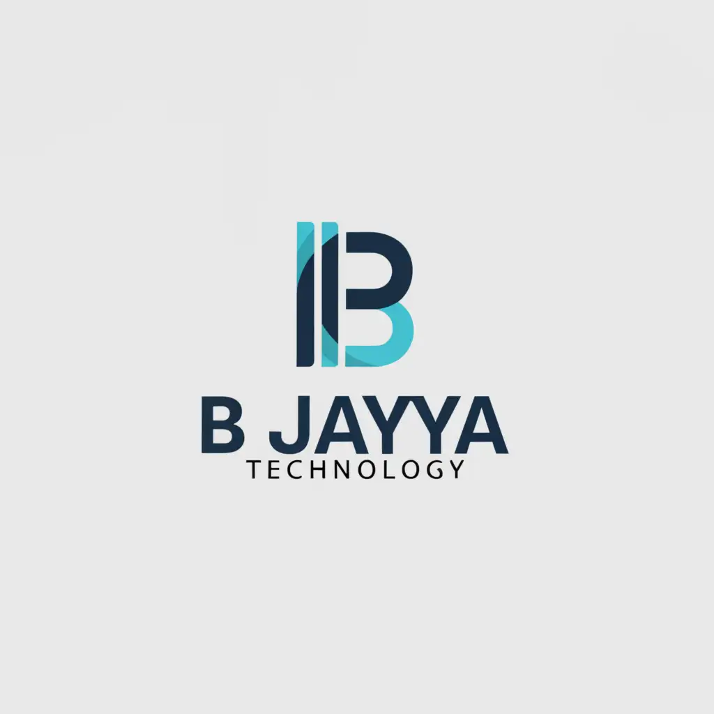 a logo design,with the text "B jaya technology", main symbol:B,Minimalistic,clear background