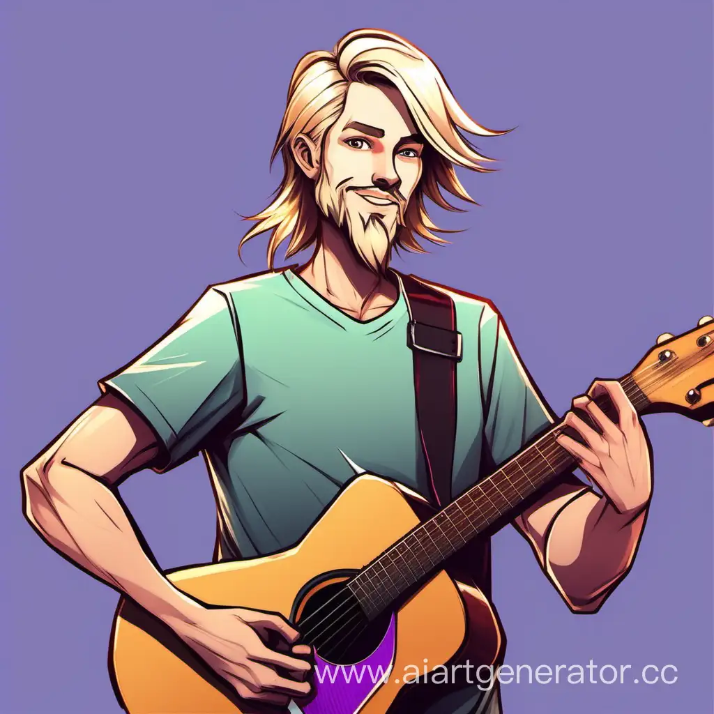 Blonde-Guitarist-Twitch-Channel-Avatar-for-Music-Streamer