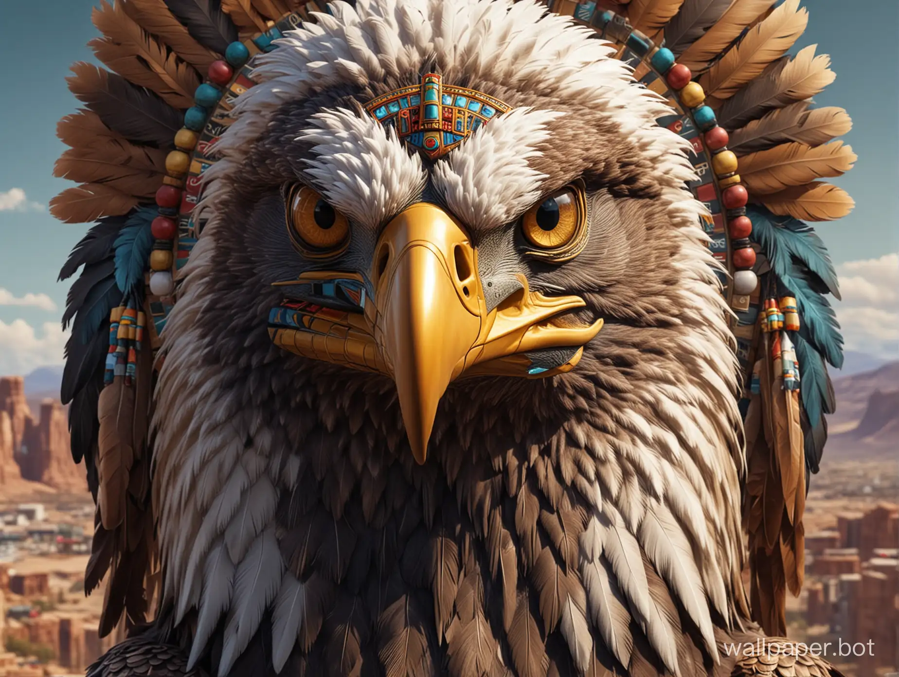Exquisite Eagle Totem 4K American Casino Good Luck 777