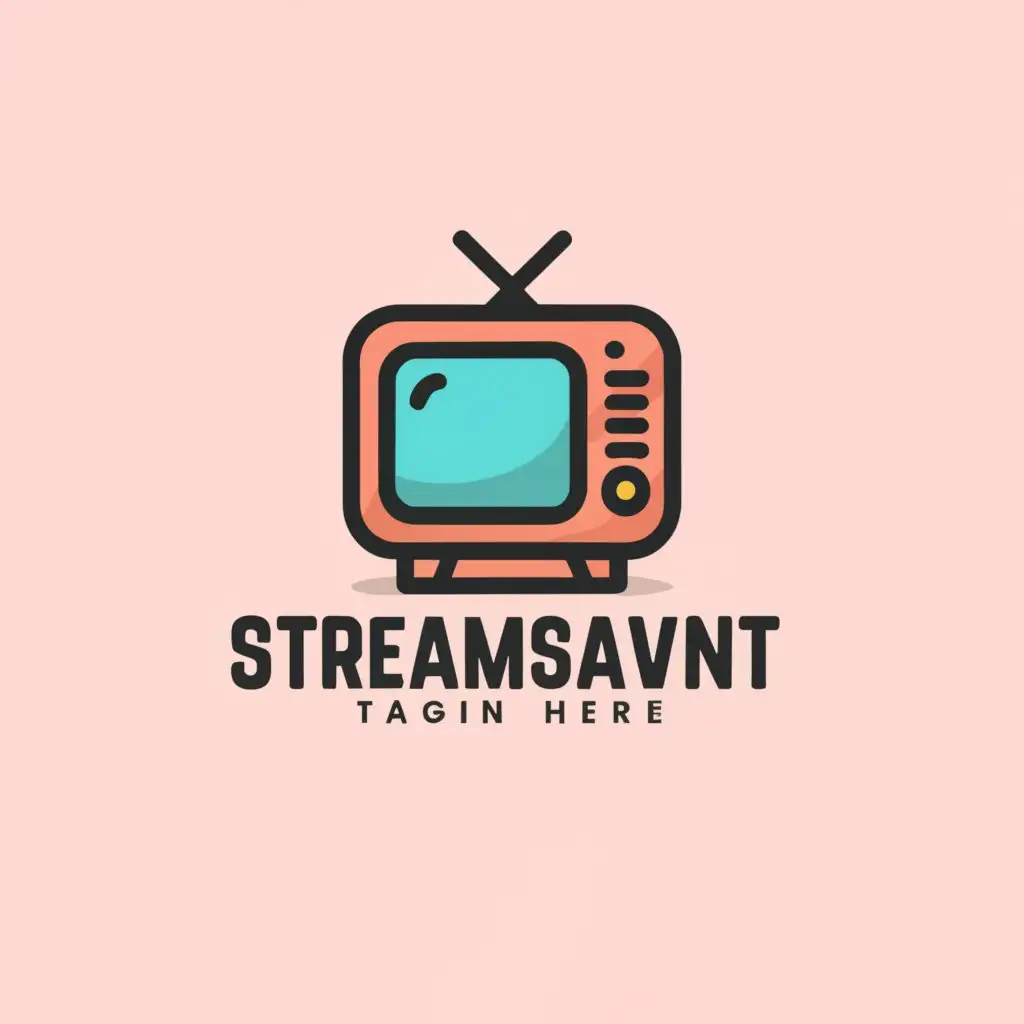 a logo design,with the text 'Stream Savant', main symbol:Television,Minimalistic,be used in Entertainment industry,clear background