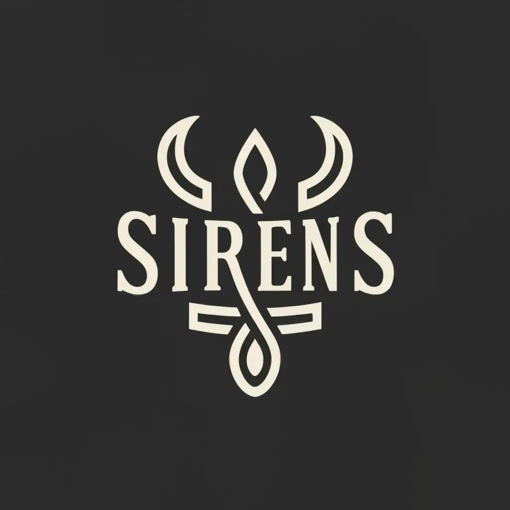 LOGO-Design-For-Sirens-Elegant-Typography-with-Poseidon-Trident-Symbol