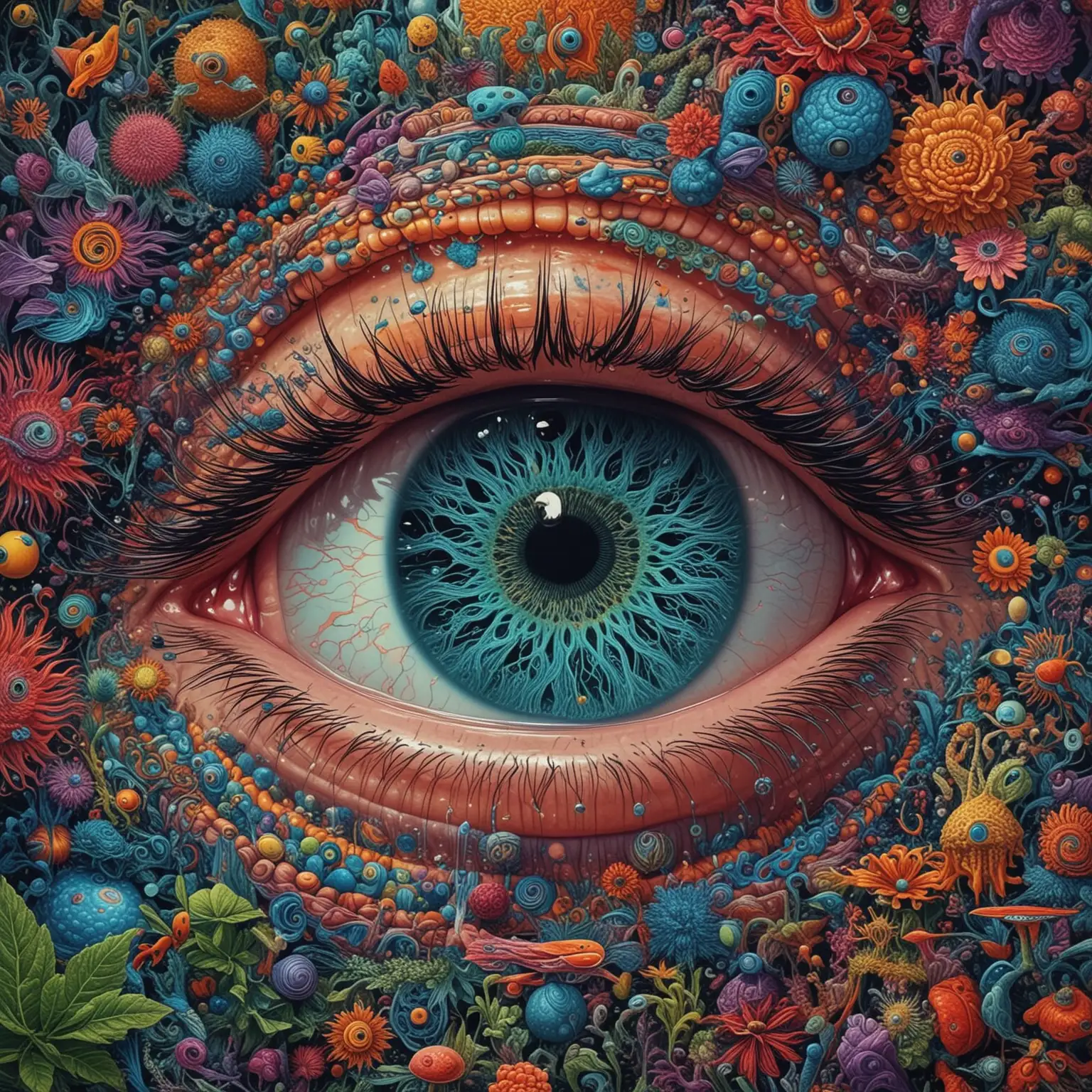 Vividly Surreal Trippy Hallucinations Artwork