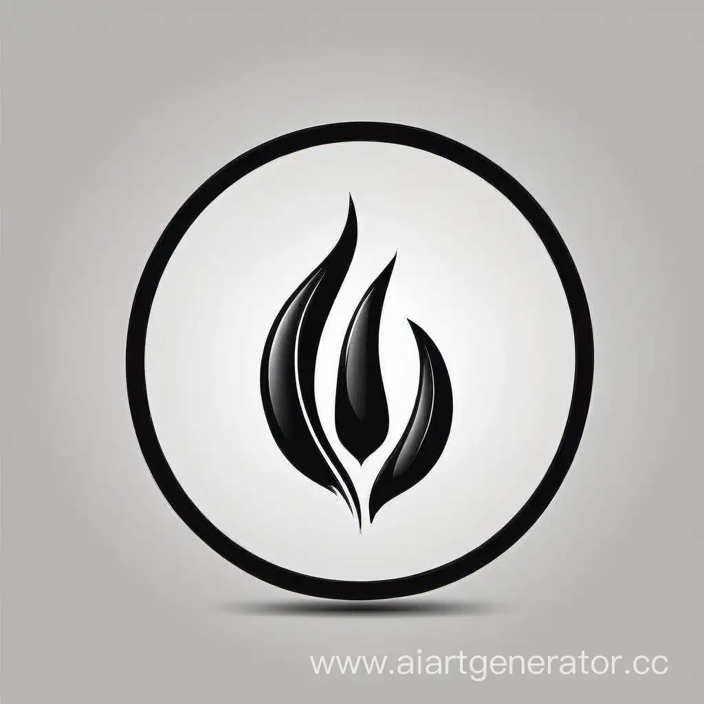 Create an oil company logo in a simple black style.