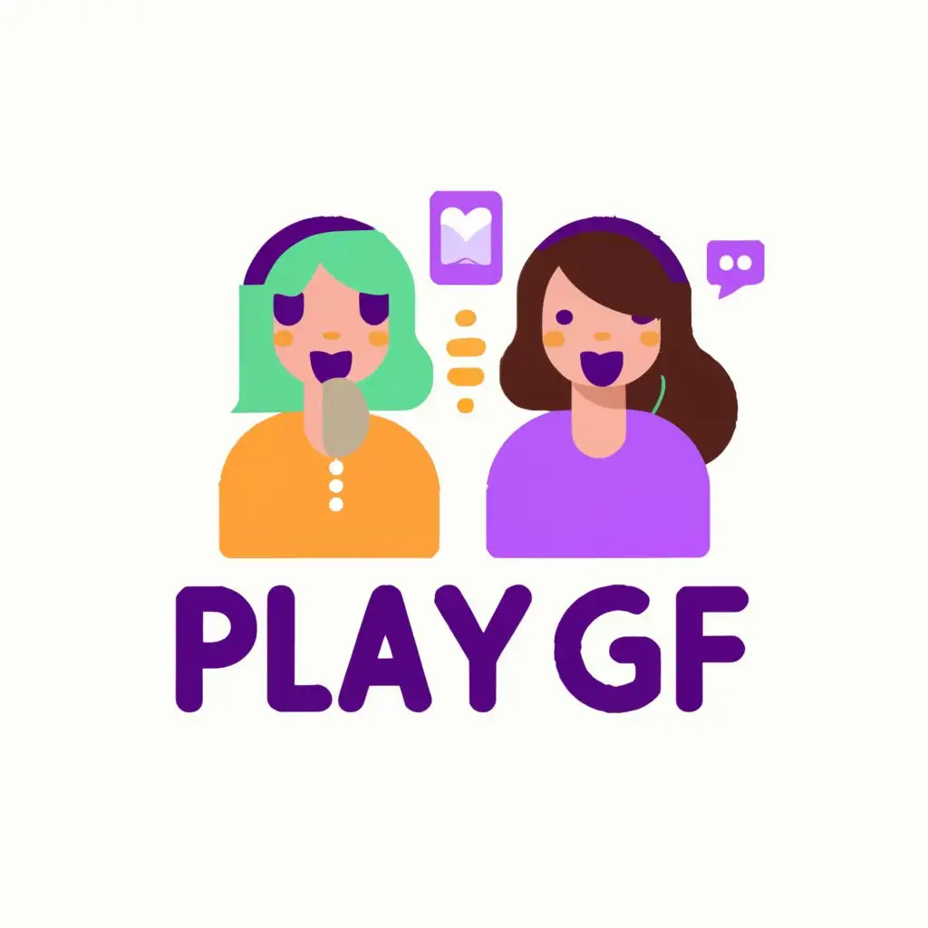 LOGO-Design-For-Playgf-Vibrant-Girls-Chat-Rooms-Symbol-on-Clear-Background