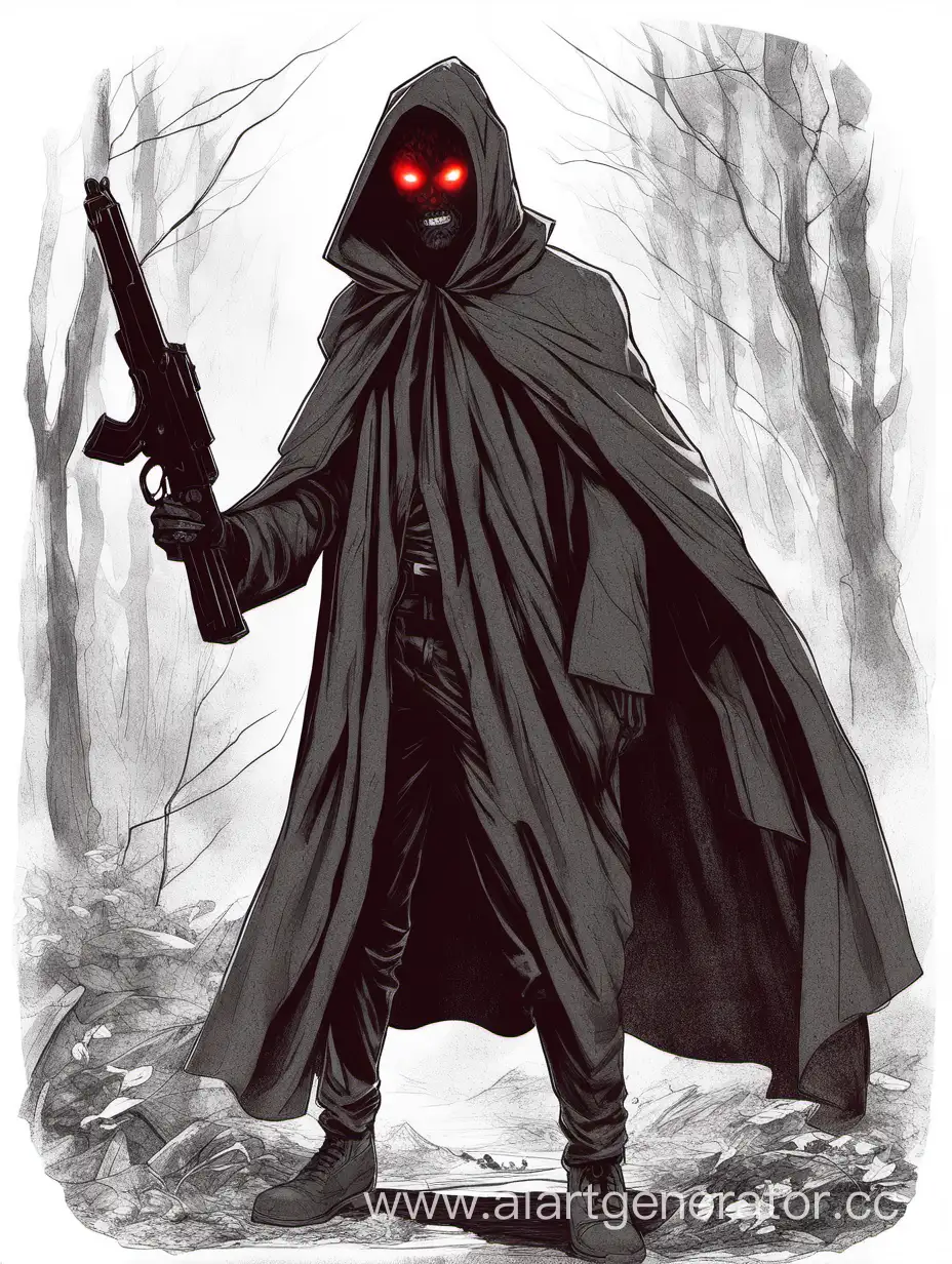 Mysterious-Cloaked-Figure-with-RedEyed-Stare-and-Firearm
