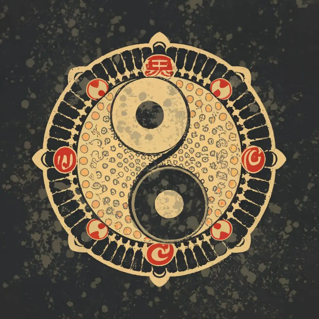 logo, Yin Yang, figure eight, with the text "Tai' Chi Gung 
TCG", typography
