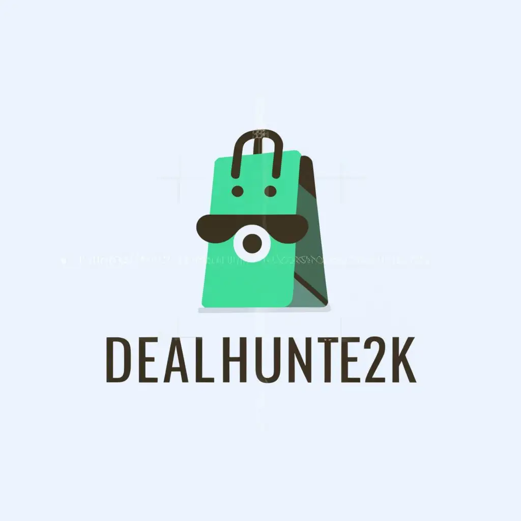 a logo design,with the text "Dealhunter2k", main symbol:Shopping bag,Moderate,clear background