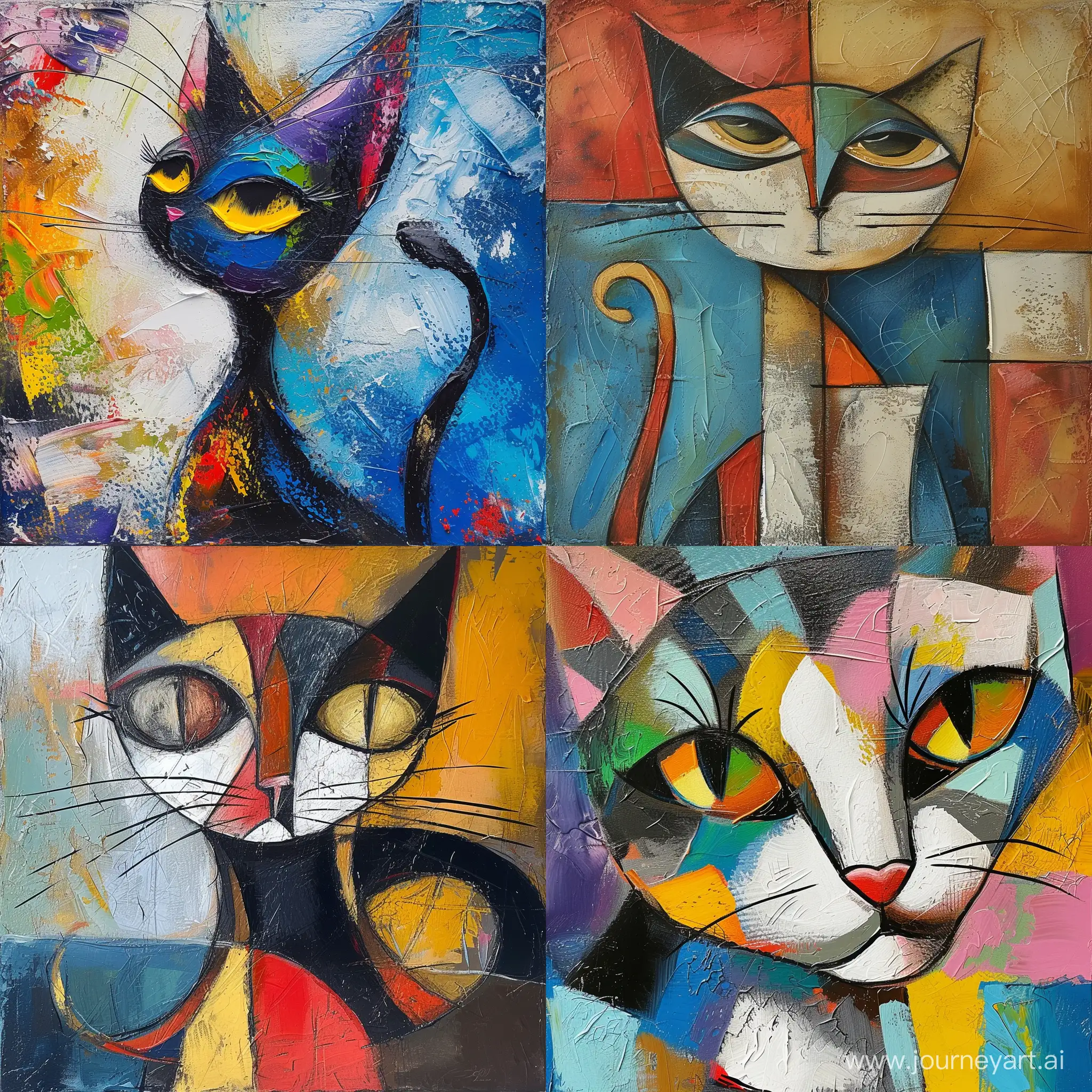 Vibrant-Abstract-Cat-Art-with-Unique-Composition-and-Aspect-Ratio