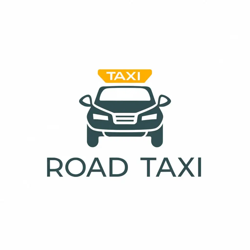 a logo design,with the text "Road texi", main symbol:car,Moderate,be used in Travel industry,clear background