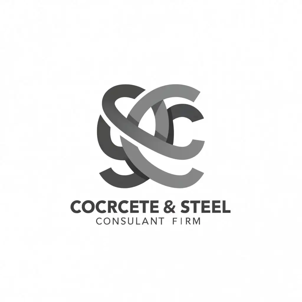 a logo design,with the text "concrete & steel consultant firm", main symbol:CSCF,Minimalistic,be used in Construction industry,clear background