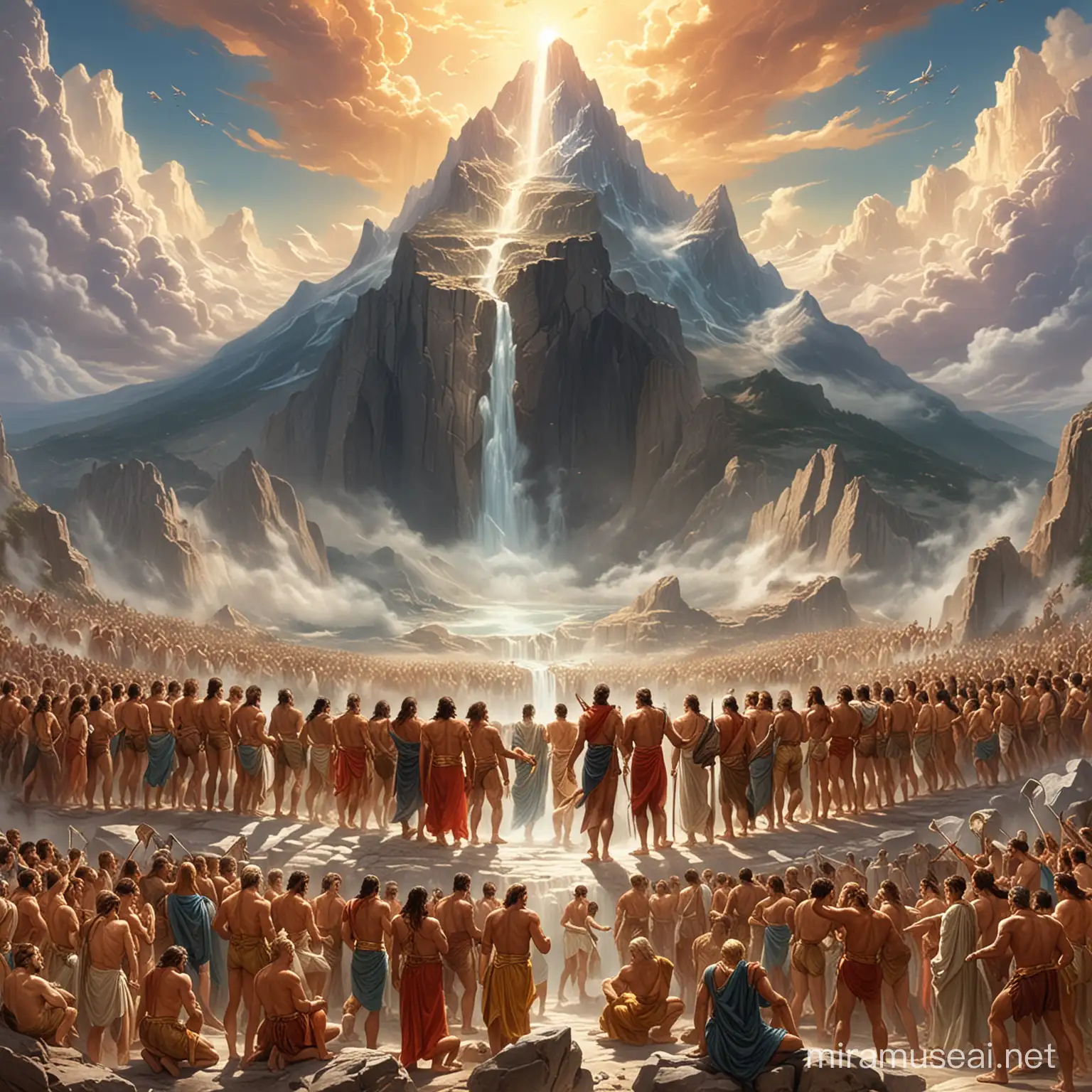 Nervous Gathering of Mount Olympus Gods