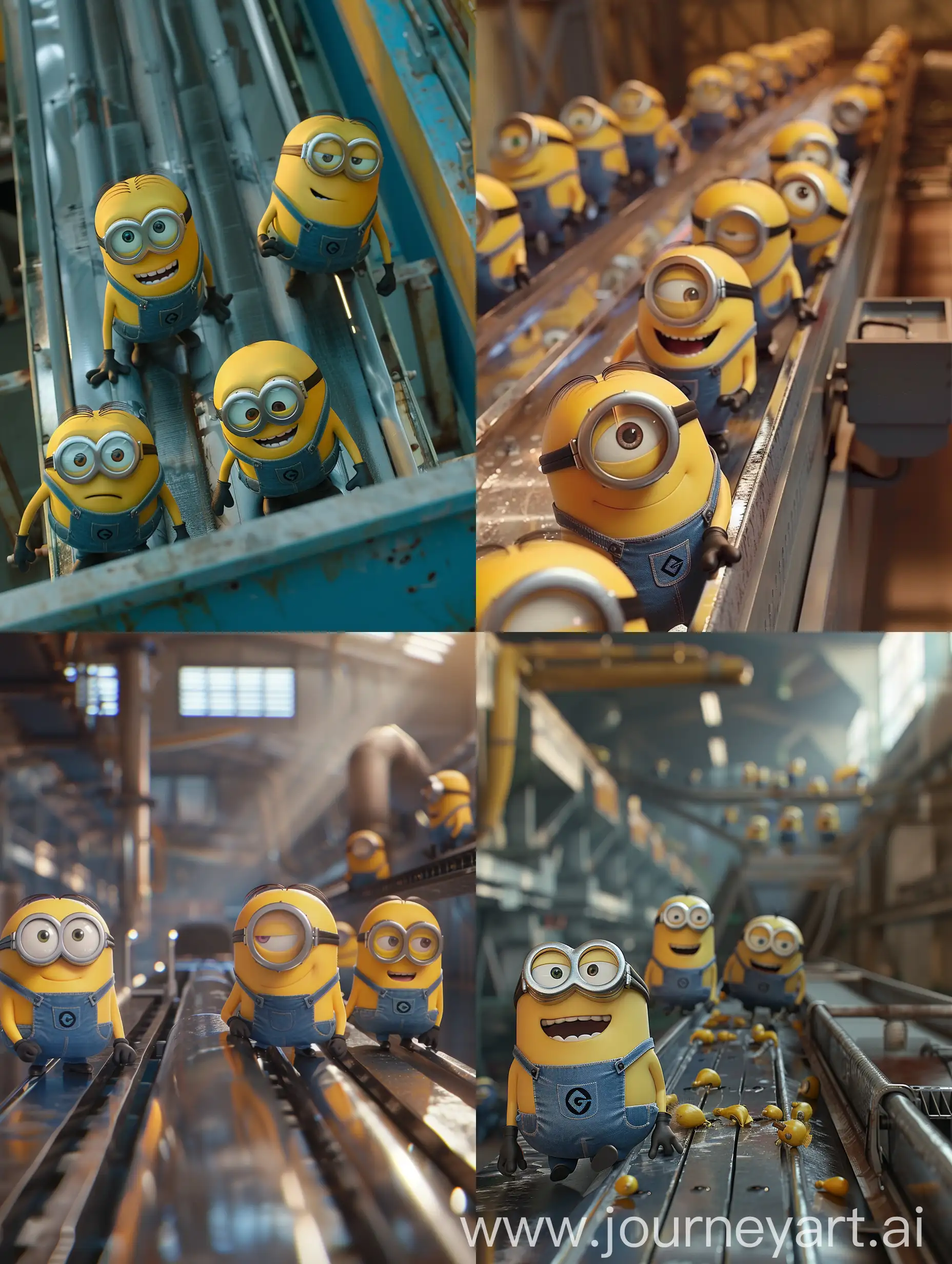 Minions-Working-on-a-Conveyor-Belt-in-a-Vibrant-Setting