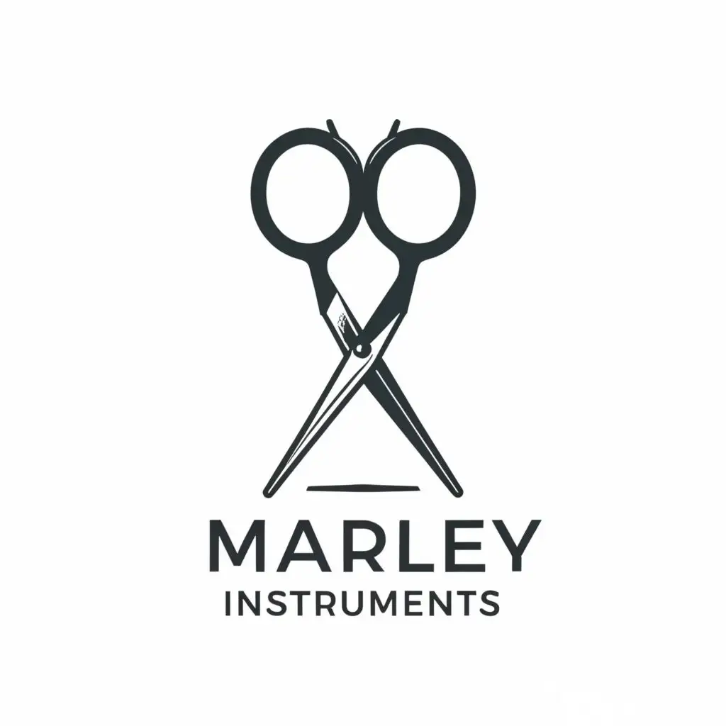 logo, scissors, with the text "MARLEY INSTRUMENTS", typography, be used in Medical Dental industry