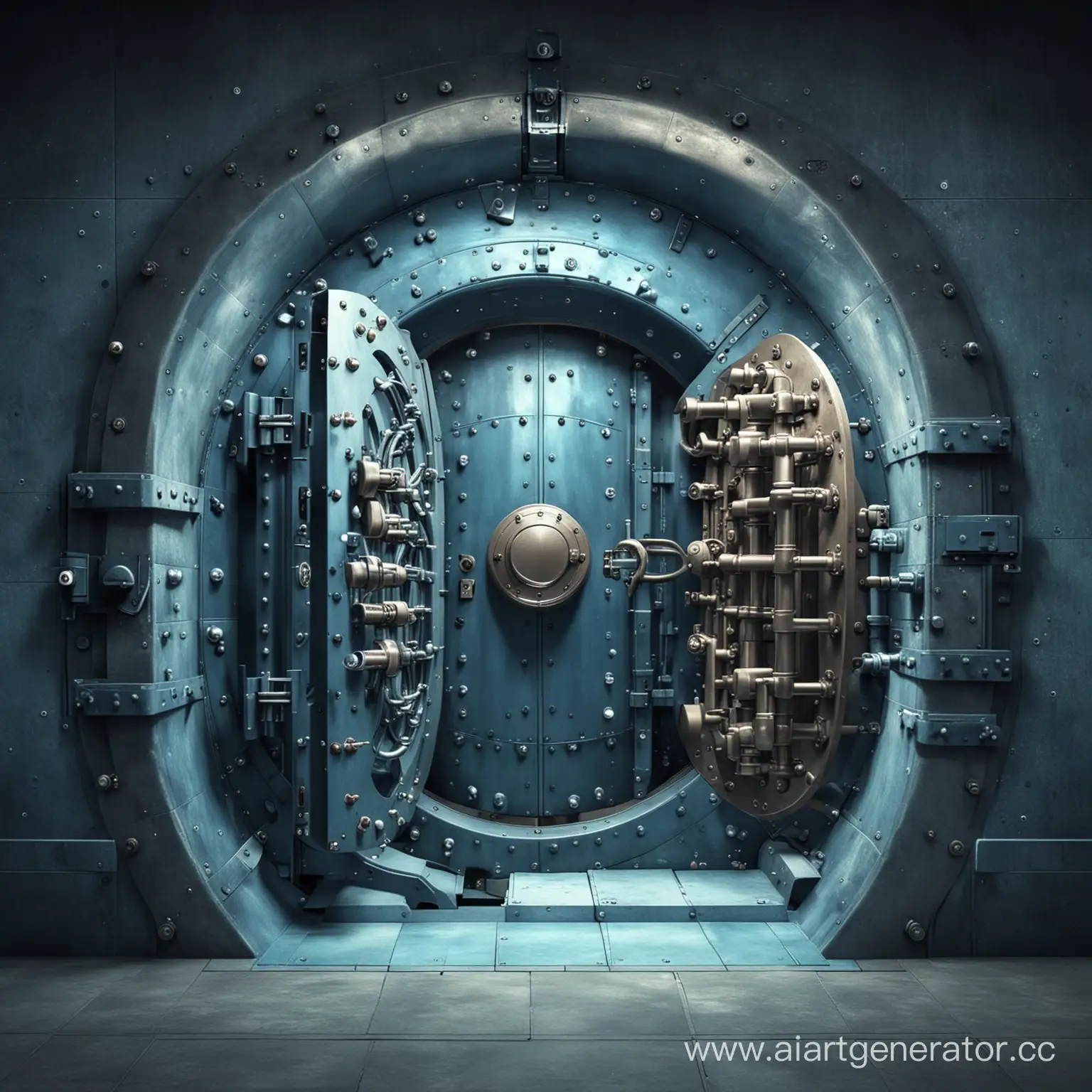 Enchanted-Blue-Bank-Vault-with-Magical-Elements