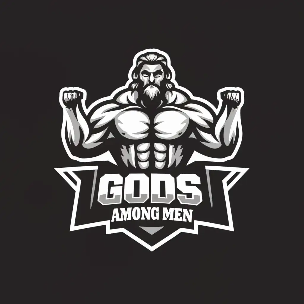 LOGO-Design-for-Gods-Among-Men-Zeus-Symbol-in-Minimalistic-Style-for-Sports-Fitness-Industry