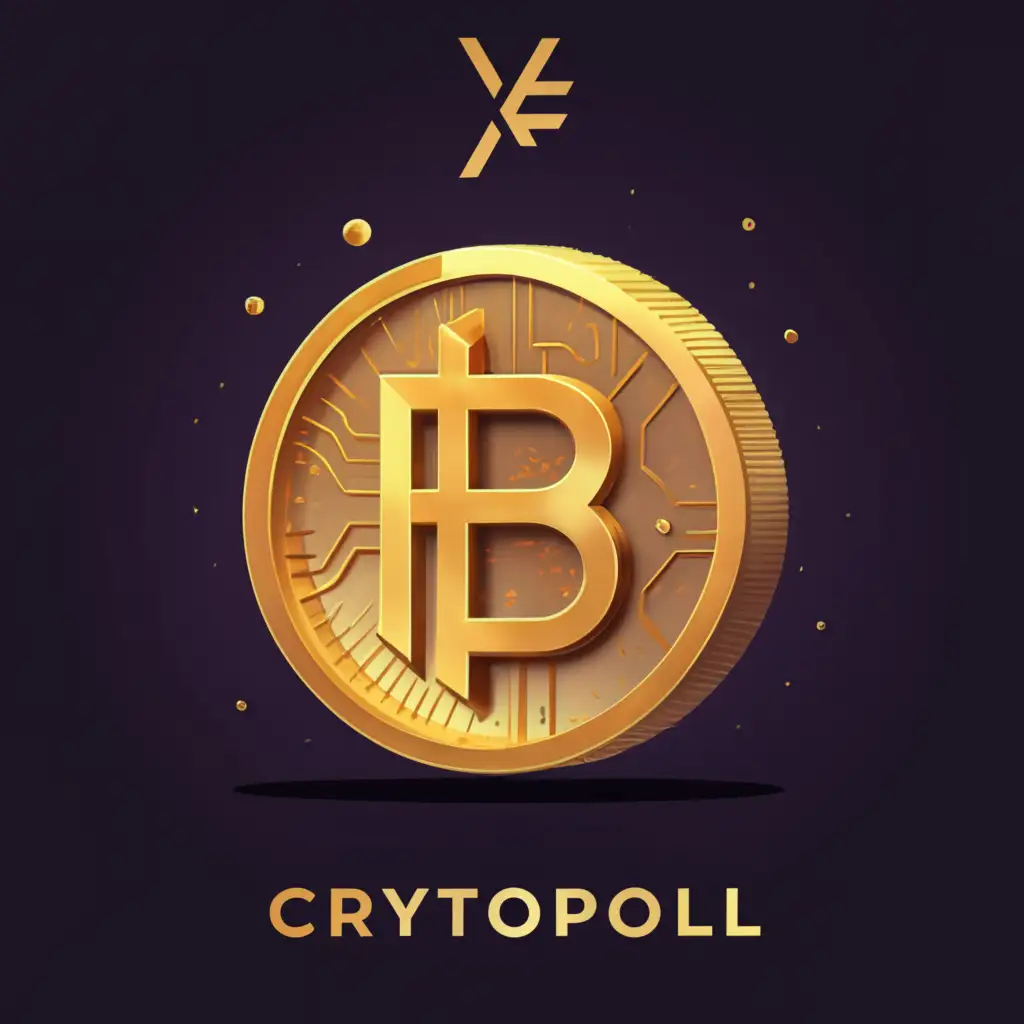 a logo design,with the text "CryptoPoll", main symbol:P,Moderate,be used in Finance industry,clear background