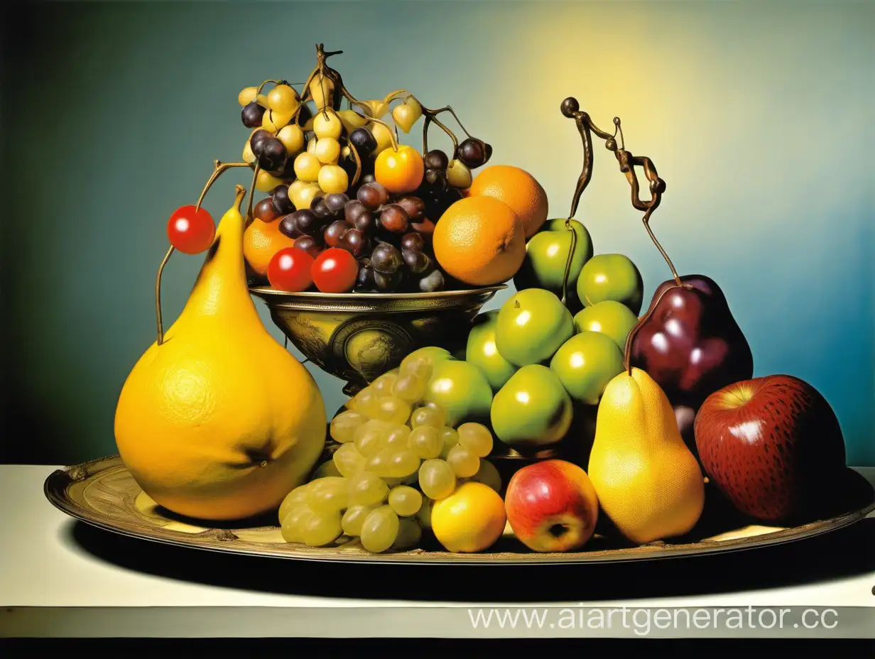 Surreal-Still-Life-with-Tempting-Fruits-in-Salvador-Dali-Style