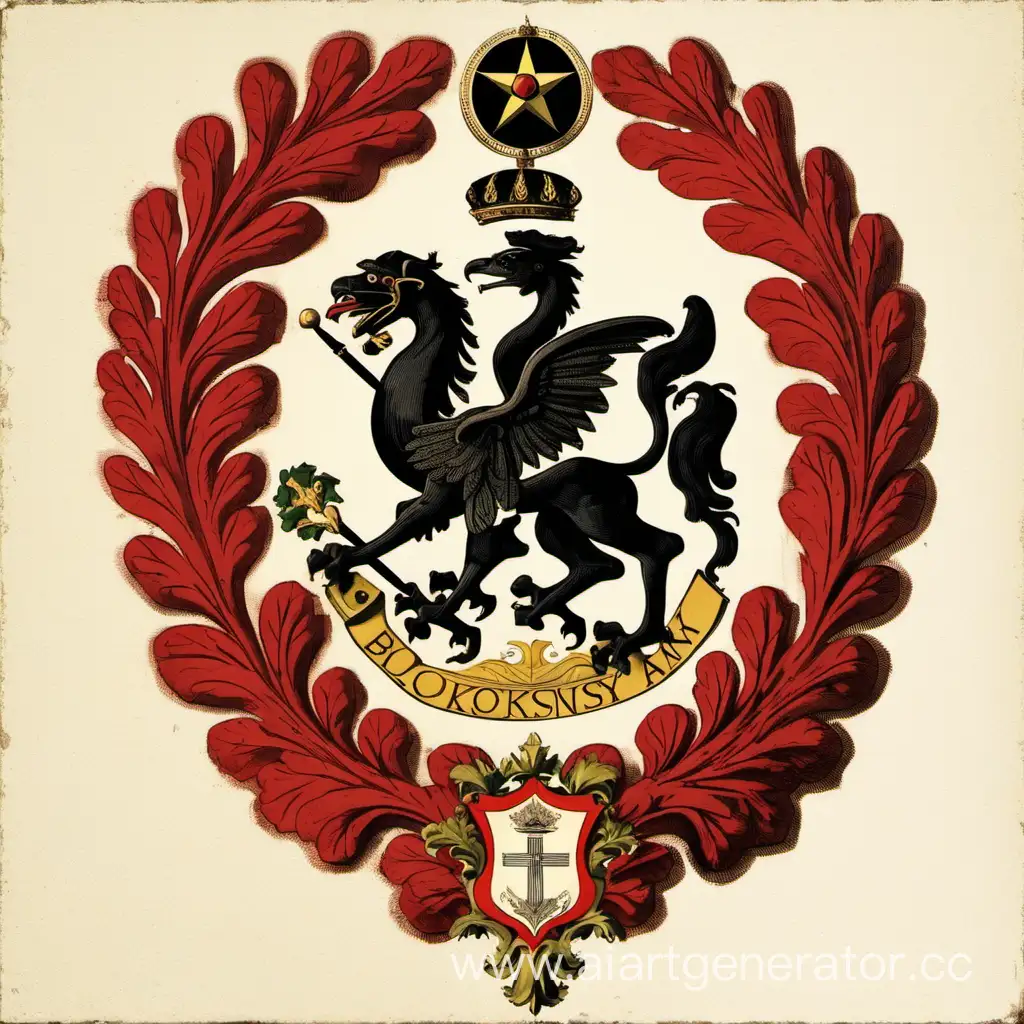 The coat of arms of the Bolkonsky family from "War and Peace"