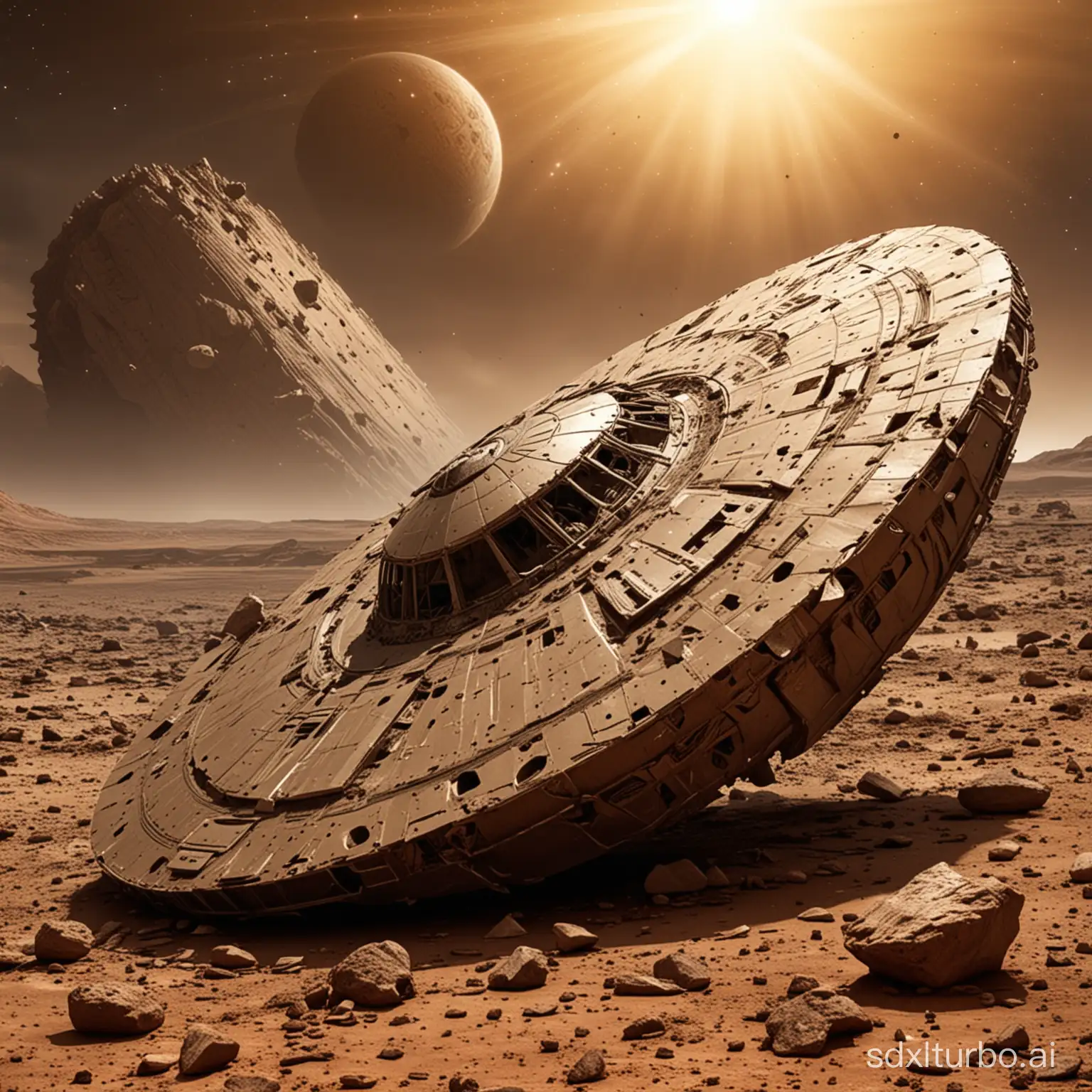 Massive-Destruction-Ancient-Alien-Starship-Debris-on-Venus