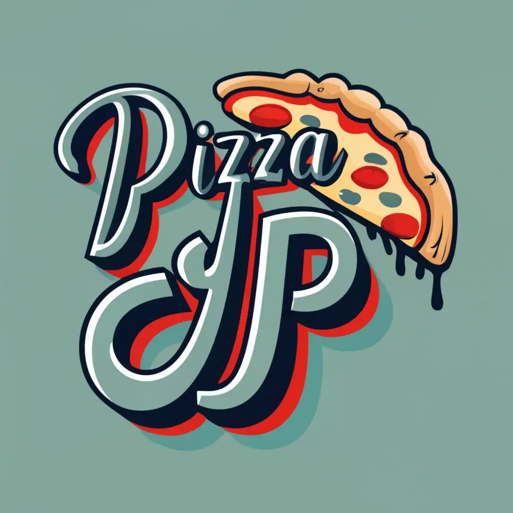 logo, pizza, with the text "yrf", typography, be used in Restaurant industry,red and blue color