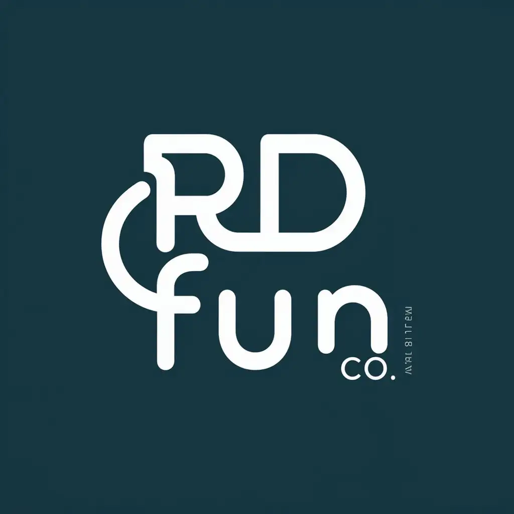 logo, having fun, with the text "RD FUN CO", typography, be used in Retail industry