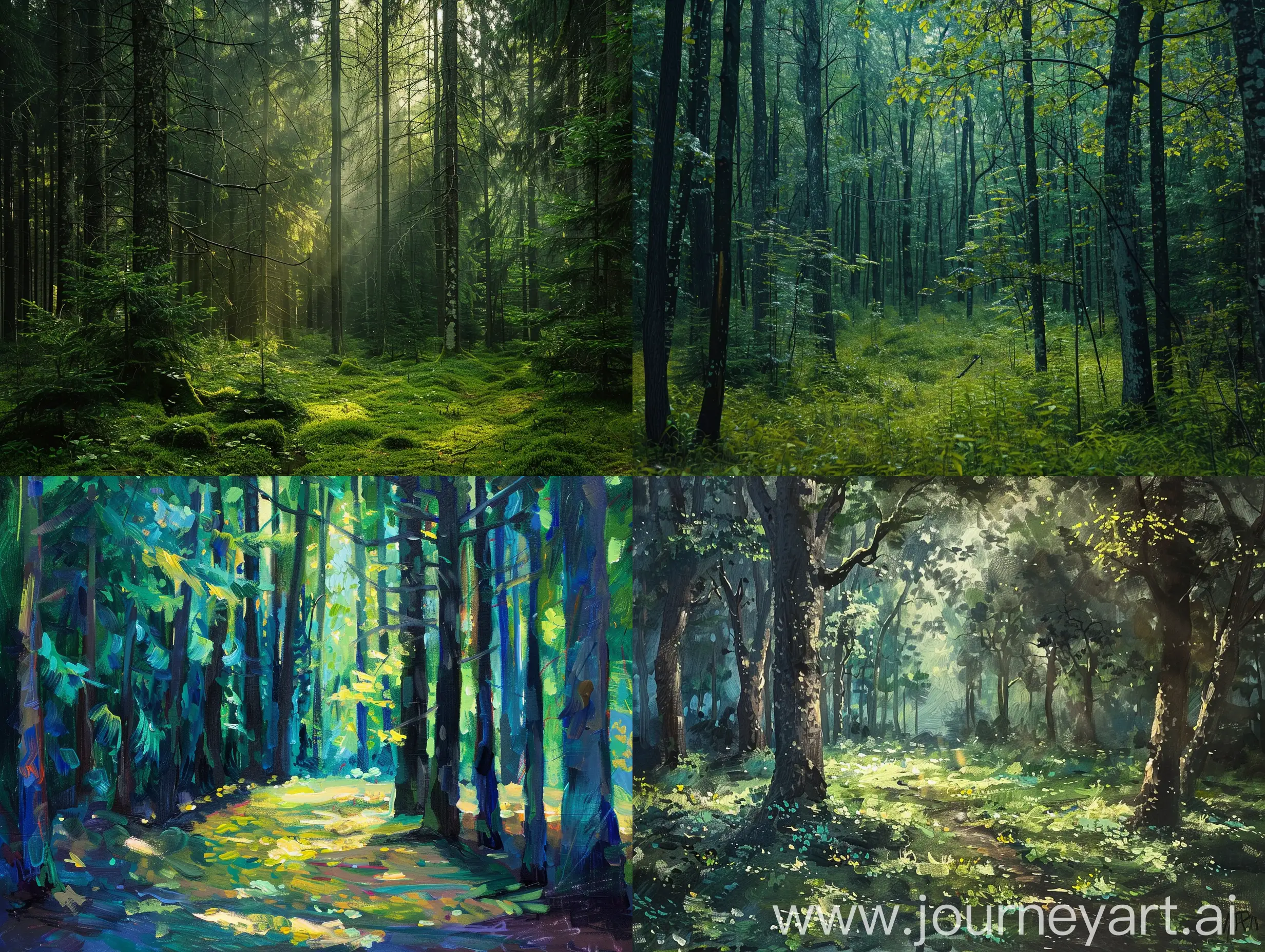 Serene-Forest-Scene-Tranquil-Blue-Monday-Morning