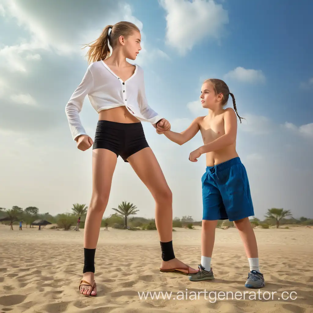 Brave-12YearOld-Girl-Stands-Tall-Against-Little-Old-Man-in-Skimpy-Attire