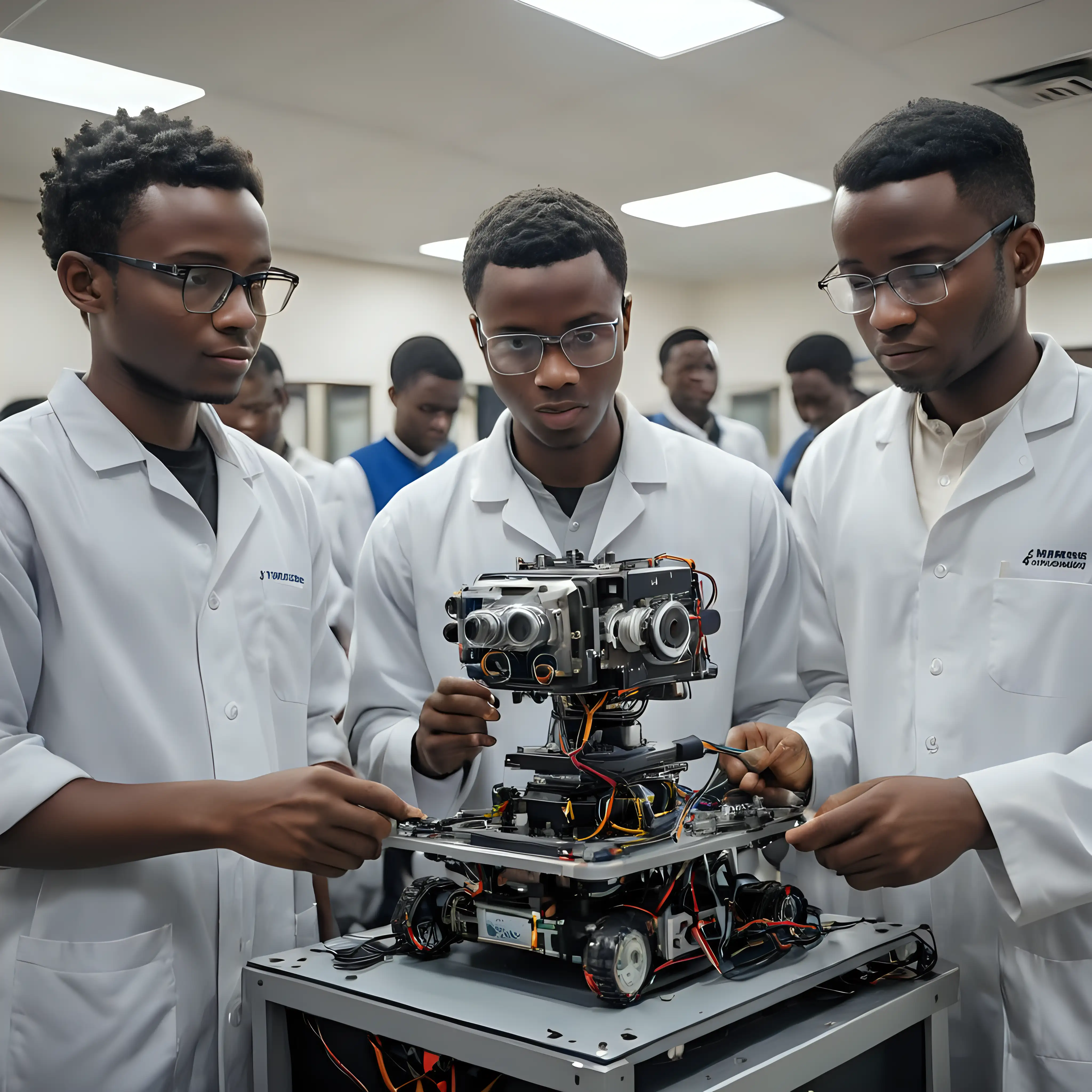 Nigerian Students Innovating with Robotics and AI in HighTech Lab