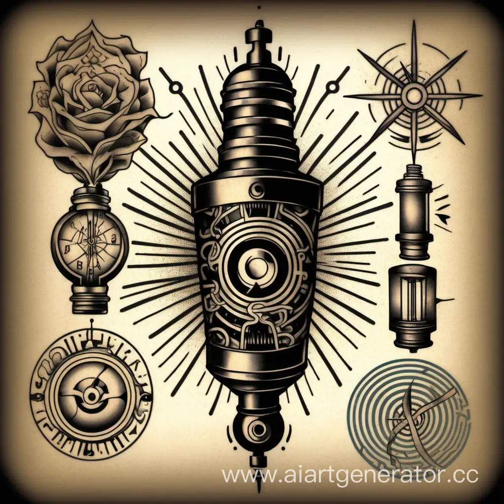 2010s tattoo art, energy accumulator