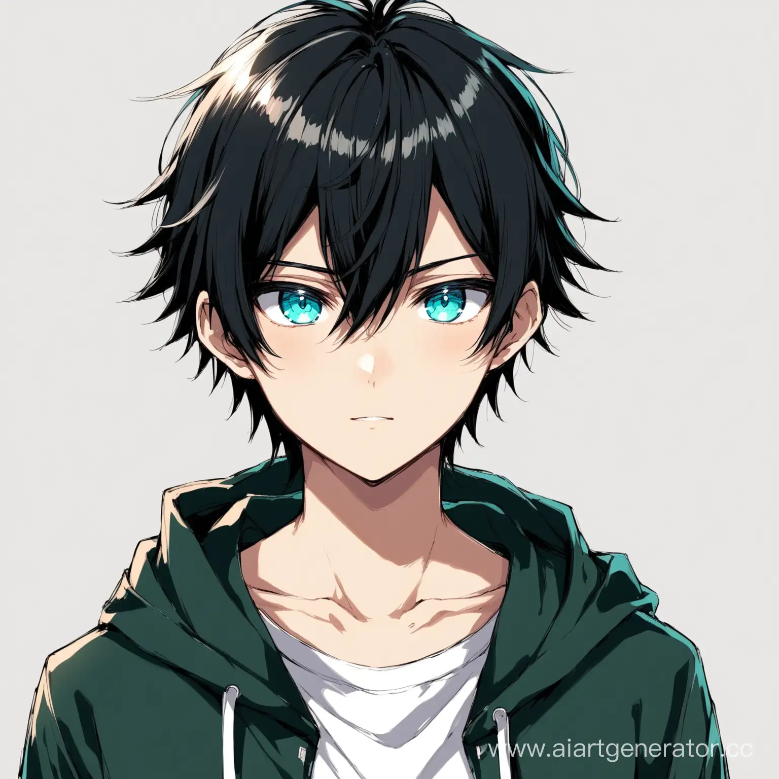 Anime-Boy-with-Black-Hair-and-Turquoise-Eyes-in-a-Futuristic-Cityscape