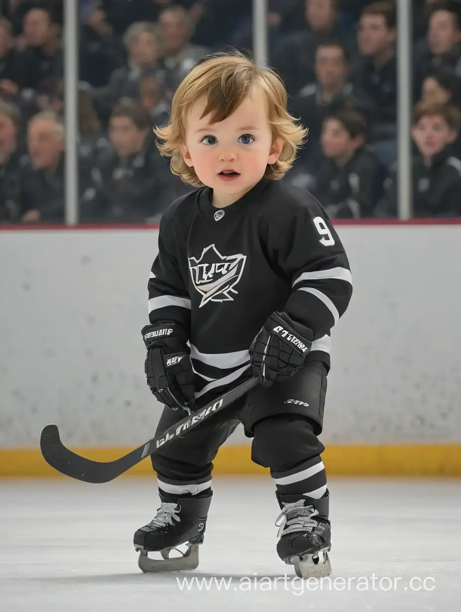 Baby-Ice-Hockey-Star-in-Black-Uniform