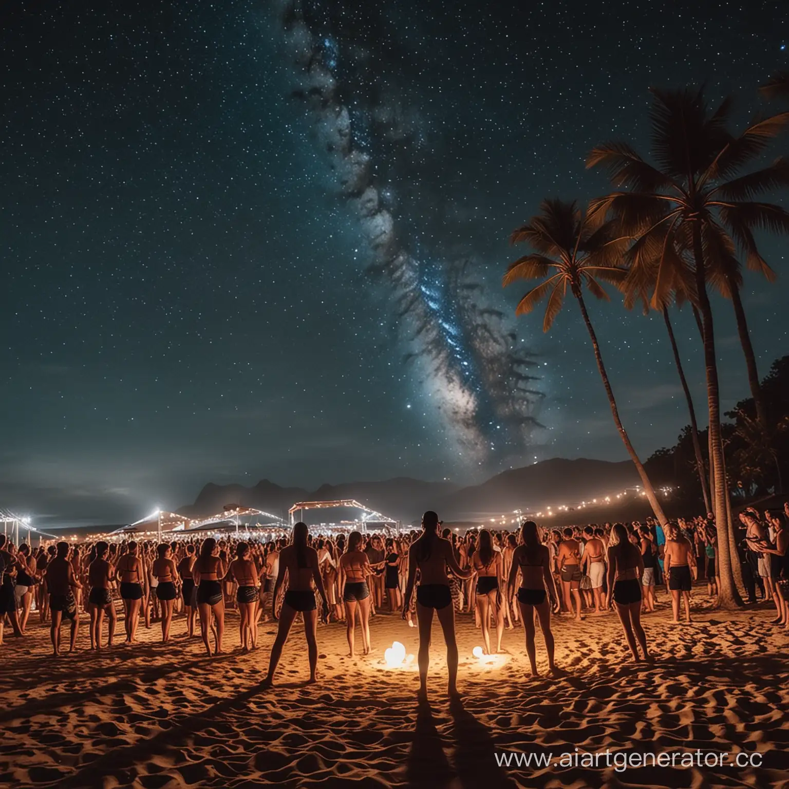🌟✨ OTHERWORLDLY BEACH RAVE: Dancing Under the Stars ✨🌟

🔊👽👯‍♂️ WHERE WORLDS COLLIDE TO THE RHYTHM OF JUNGLE-TECHNO 🌌🎶

📆 DATE: A Starry Night, [Insert Date]

📍 VENUE: Infinite Beach - The Most Alien Sands at the Edge of Reality

🕰 TIME: From the moment the sun kisses the horizon, until the first rays of a new dawn