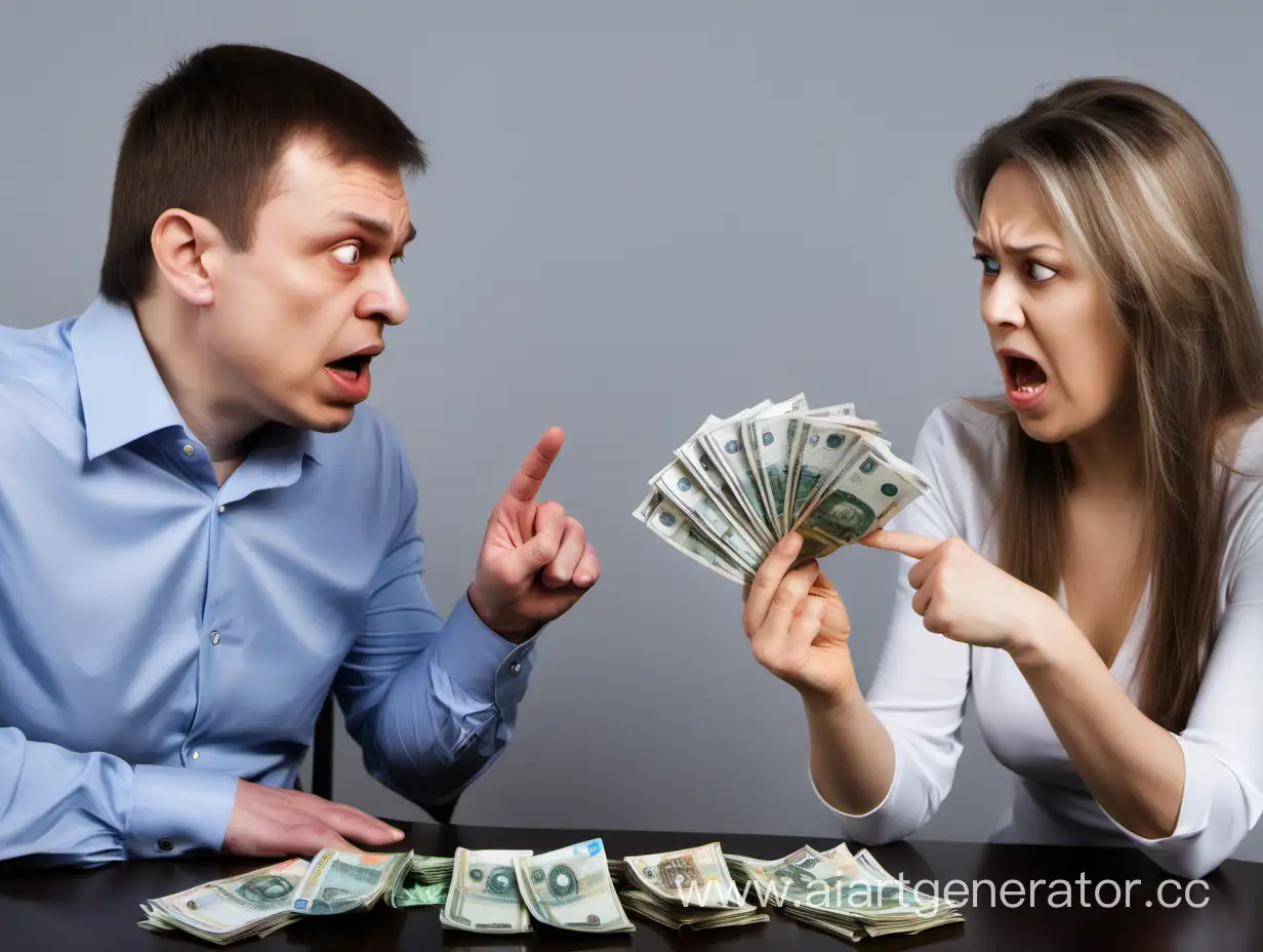 жена спорит с мужем про российские деньги