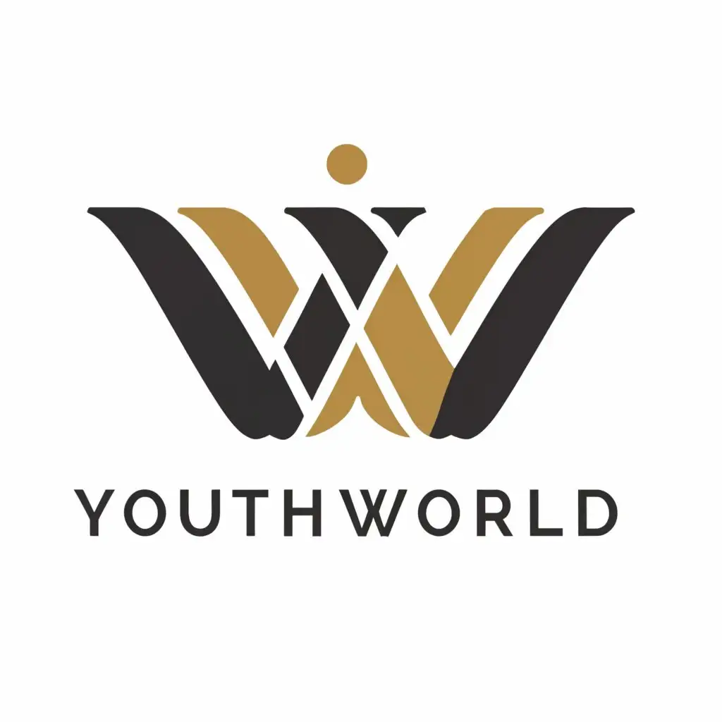 a logo design,with the text "Youth World", main symbol:YW,Moderate,clear background
