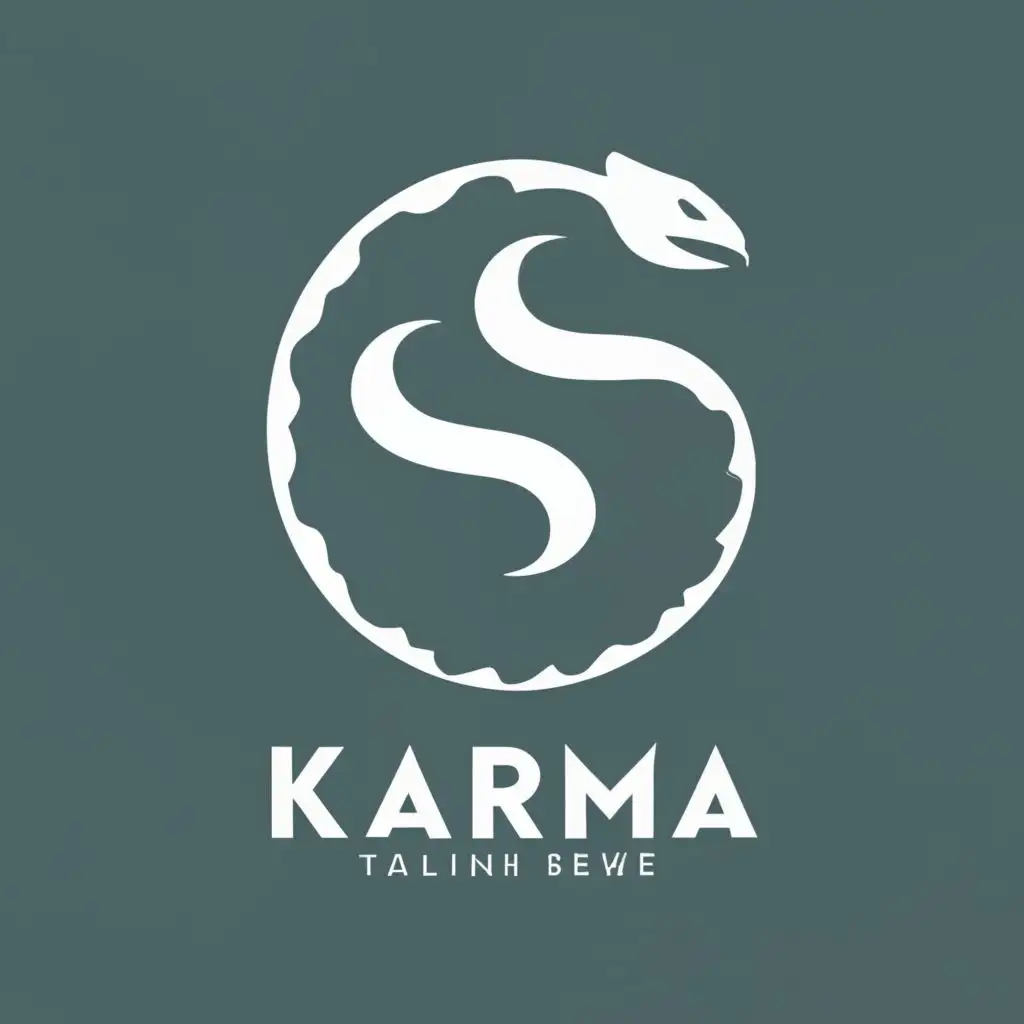 logo, ouroboros, with the text "Karma", typography, be used in Sports Fitness industry