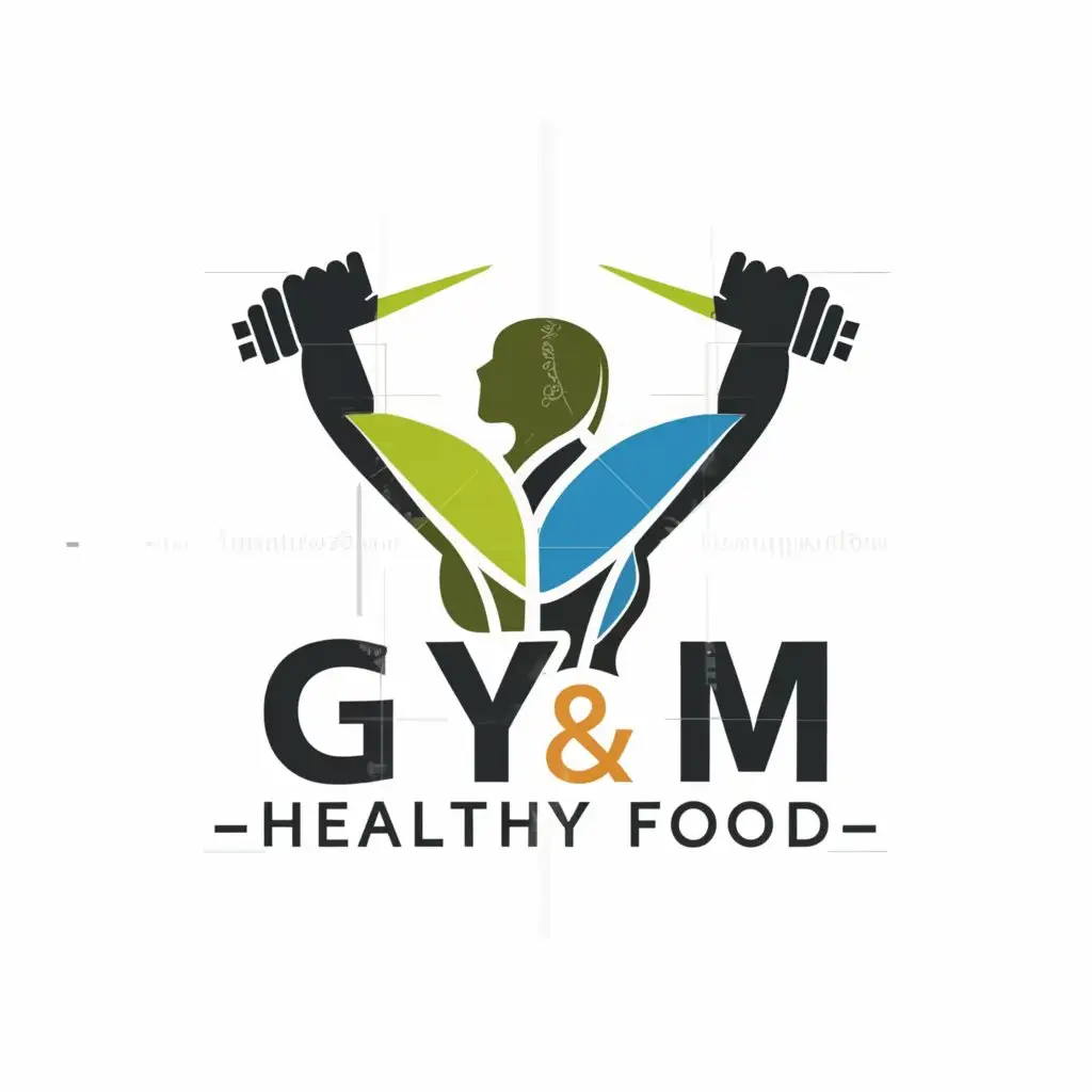 a logo design,with the text "gym and healthy food", main symbol:body,Moderate,be used in Restaurant industry,clear background