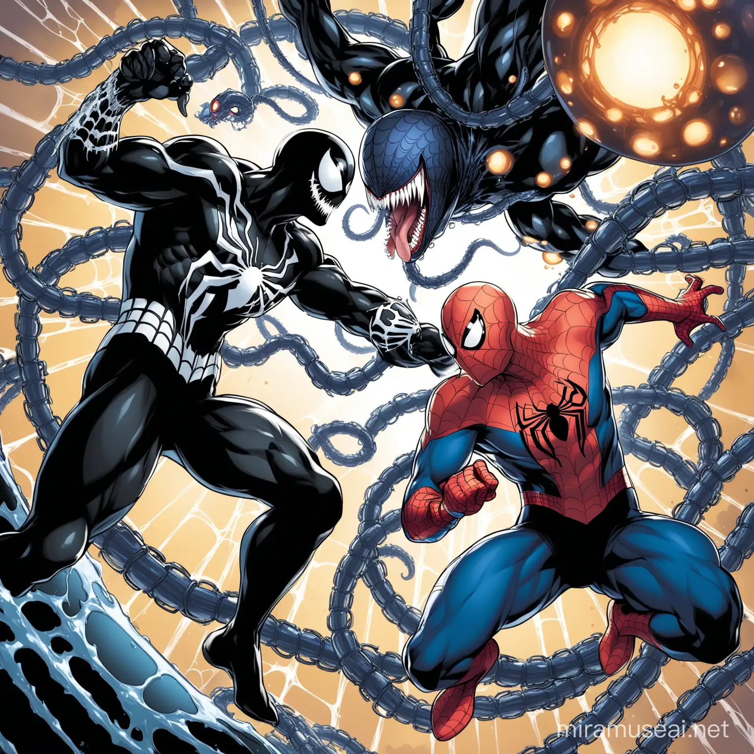 SpiderMan Dueling Multiverse Venoms and Doctor Octopus