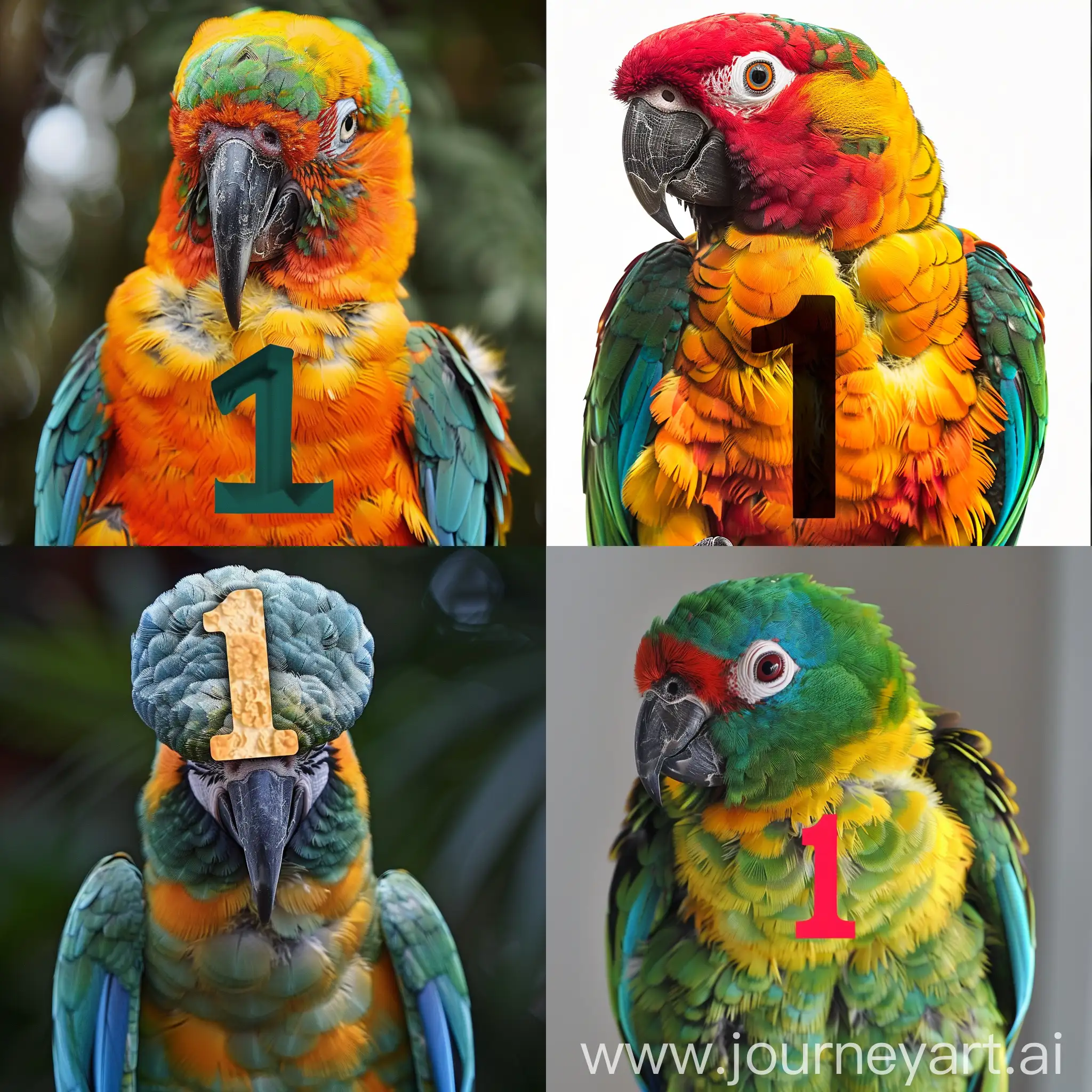 Colorful-Number-1-Parrot-Vibrant-Avian-Artwork