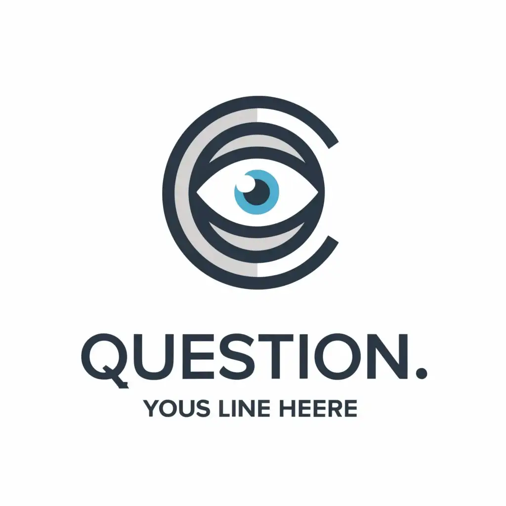 a logo design,with the text "Question", main symbol:Eye,Moderate,be used in Education industry,clear background, slogan is Do You Have Question ?