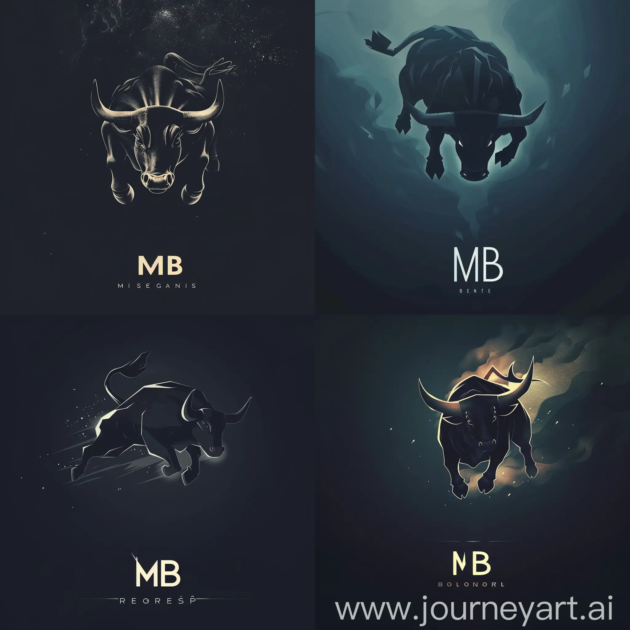 Dynamic-MB-Bull-Logo-Design-in-Bold-and-Minimalist-Style