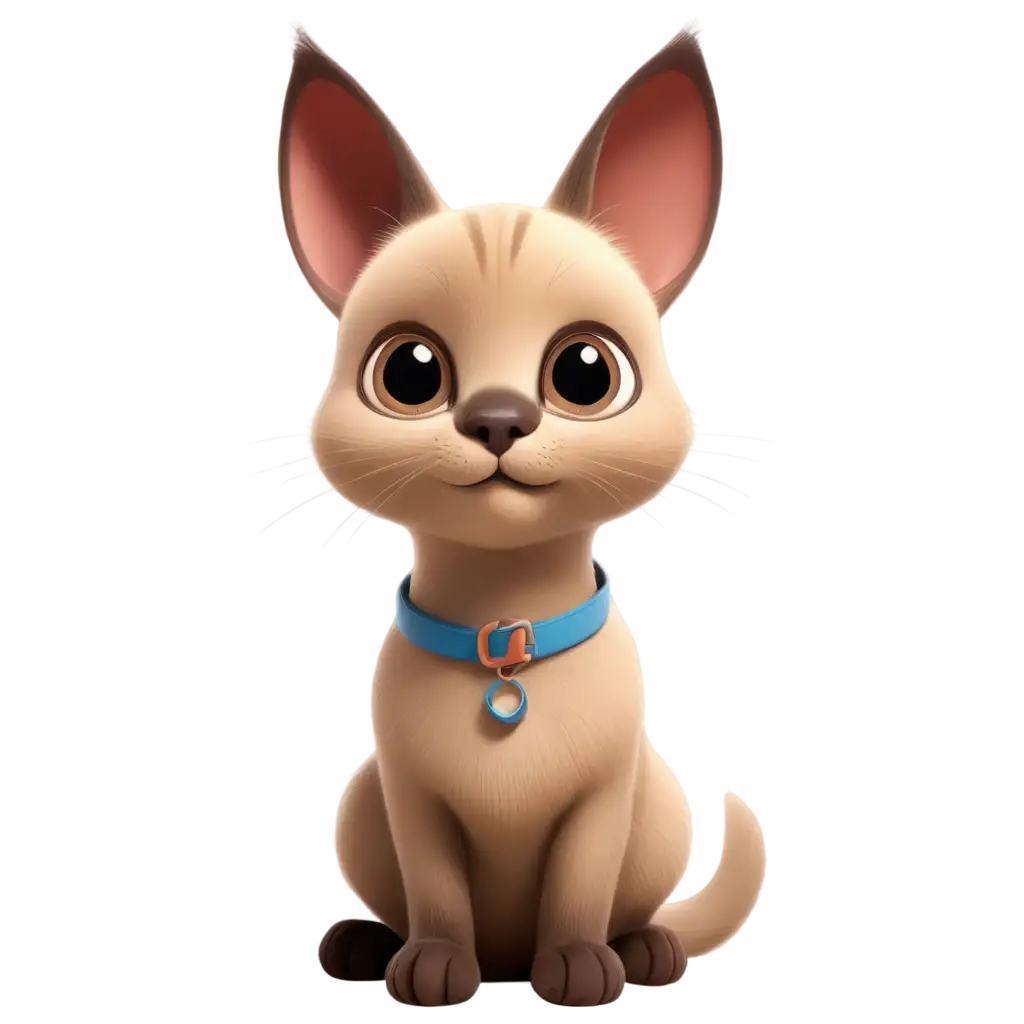 Adorable-SealTabby-Point-Siamese-Cat-Cartoon-in-Pixar-Style-PNG-Image-with-Big-Cheeks