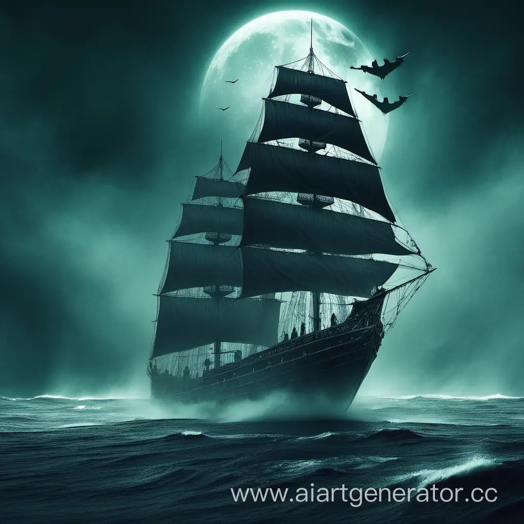 Eerie-Phantom-Ship-Floating-in-Moonlit-Waters