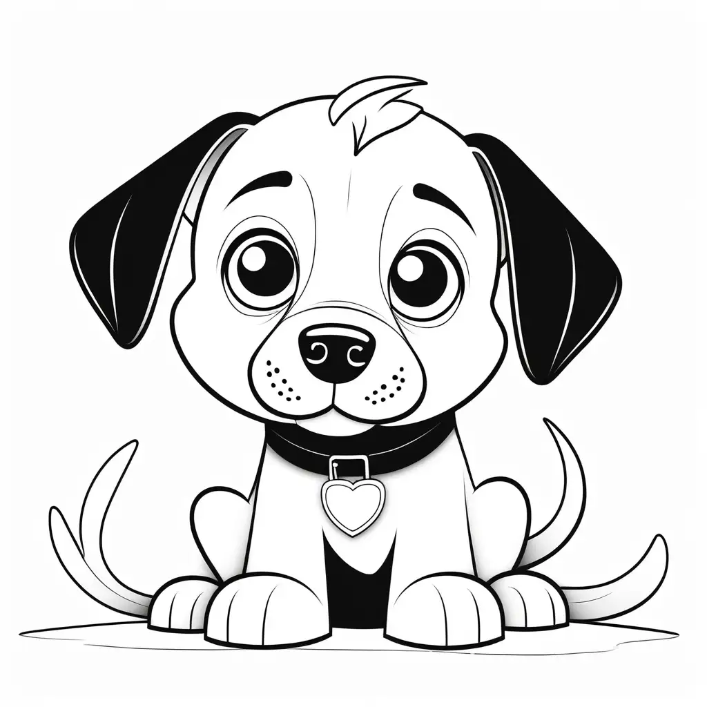 Simple-Dog-Coloring-Page-EasytoColor-Line-Art-for-Kids
