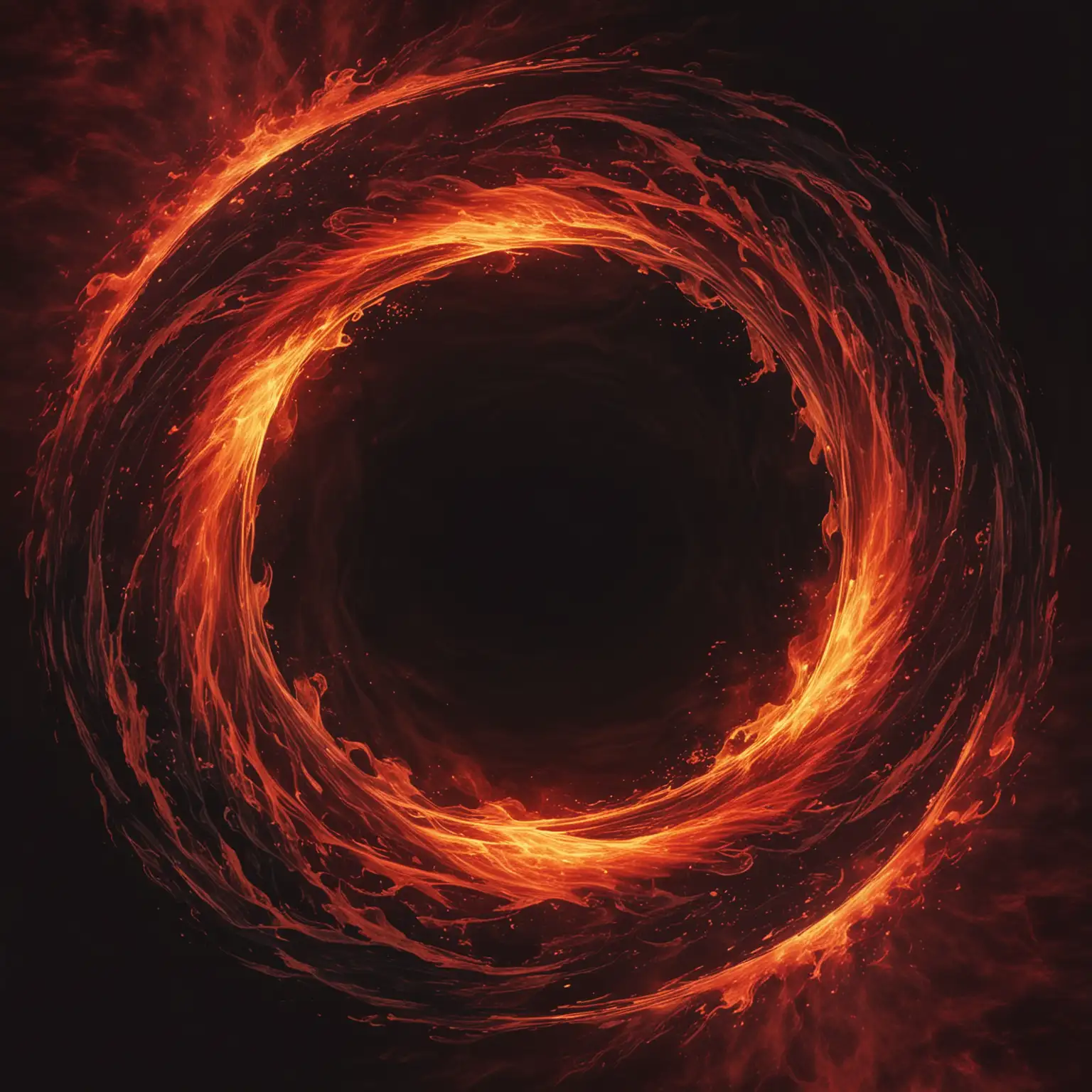 Dynamic Crimson Fire Circle with Intense Heat and Motion | MUSE AI