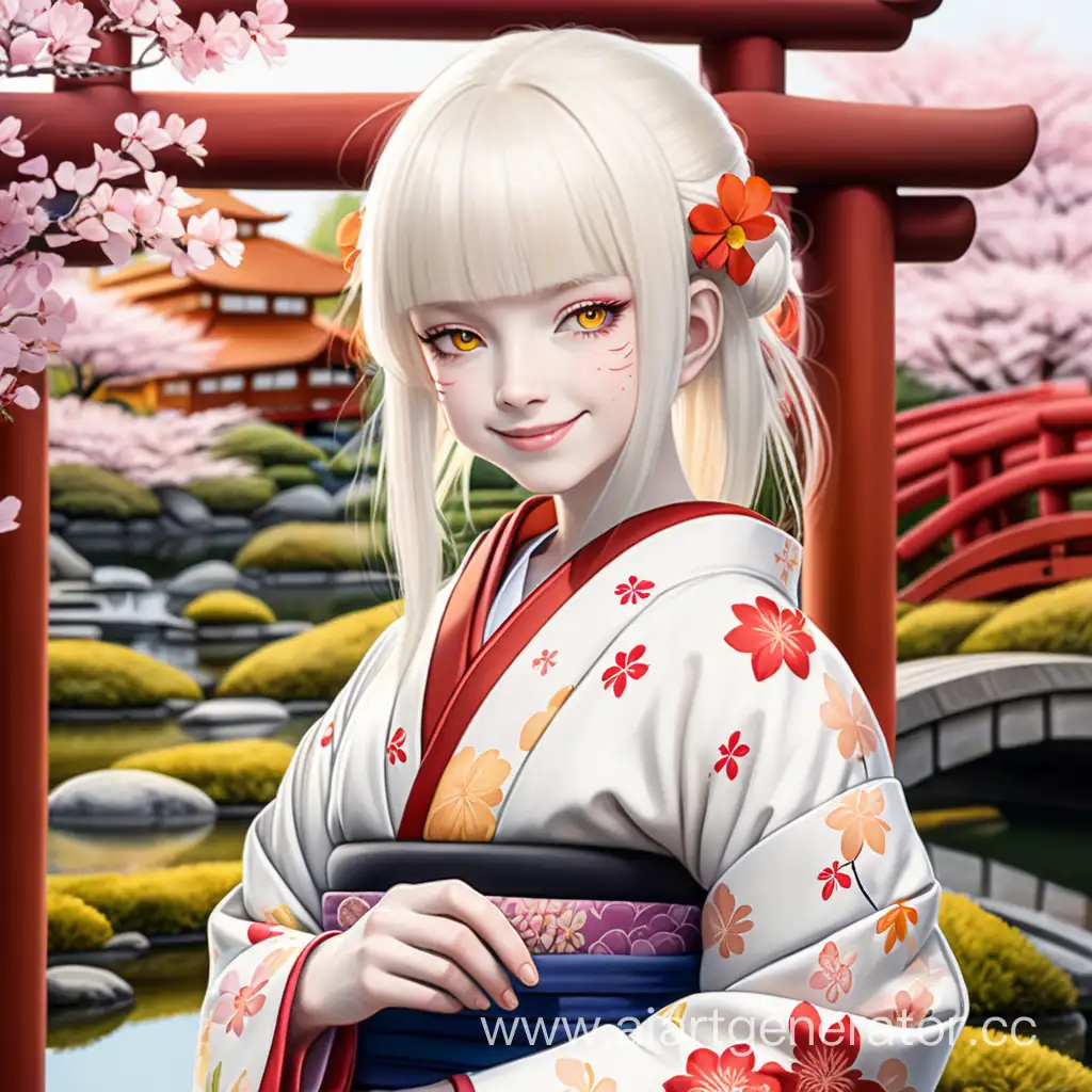 Smiling-Anime-Albino-Girl-in-Kimono-Amidst-Japanese-Garden-Beauty