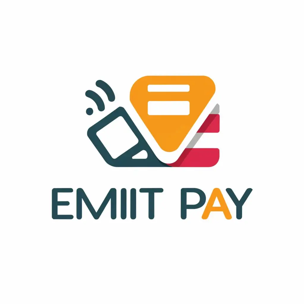 a logo design, with the text 'Emit Pay', main symbol: Debit card, Moderate, be used in Fintech industry, clear background