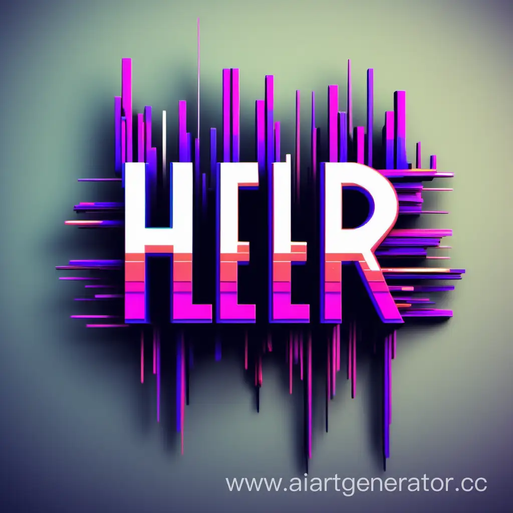 GlitchStyle-Logo-Design-Transforming-HELR-Letters-with-Digital-Distortion