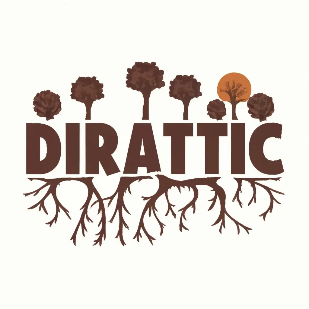 a logo design,with the text "DRASTiC", main symbol:trees drought,Moderate,clear background