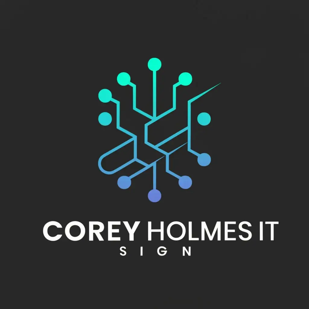 a logo design,with the text "Corey Holmes IT", main symbol:CPU,Moderate,clear background