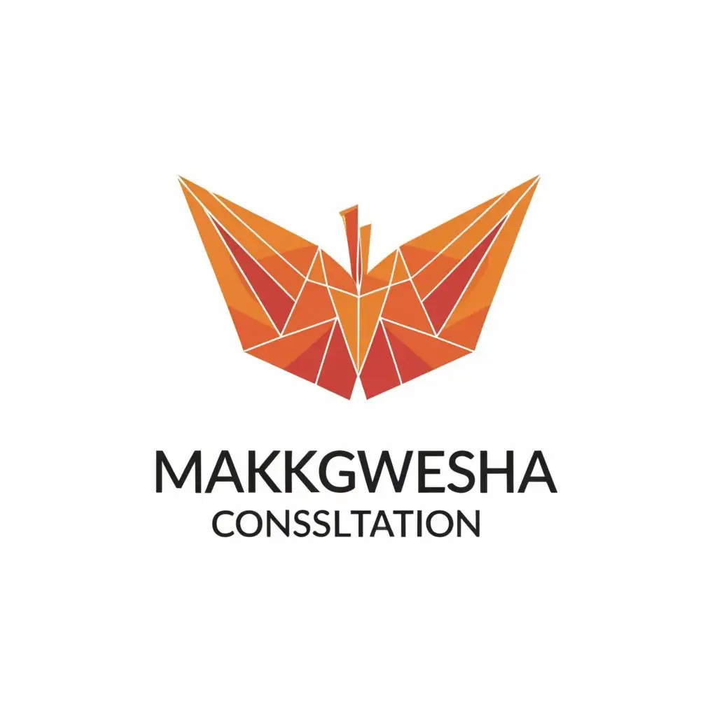 a logo design,with the text "Makgwesha Consultation", main symbol:Origami,Moderate,be used in Education industry,clear background